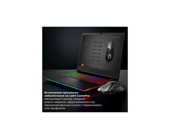 Мышка GamePro Genesis Spider Wireless/Bluetooth/USB Black (GM870B), изображение 8