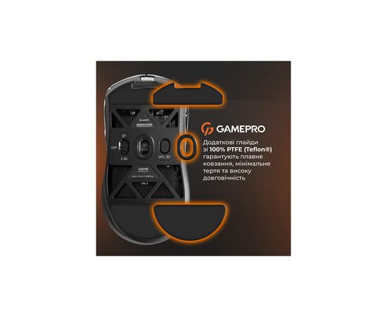Мышка GamePro Genesis Spider Wireless/Bluetooth/USB Black (GM870B), изображение 9