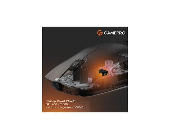 Мышка GamePro Genesis Wizard Wireless/Bluetooth/USB Black (GM160B), изображение 12