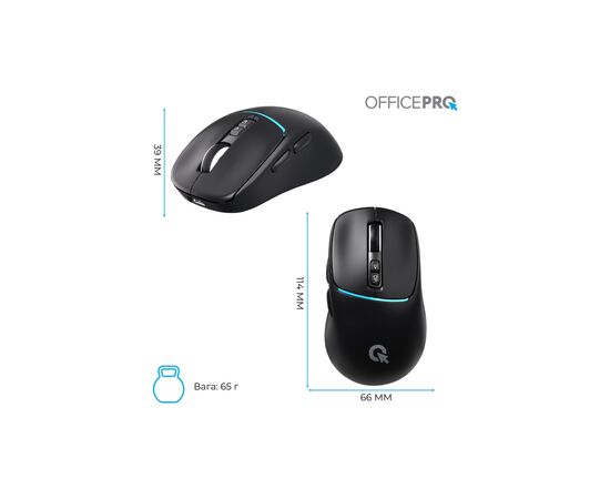 Мышка OfficePro M468B Wireless/Bluetooth Black (M468B), изображение 12