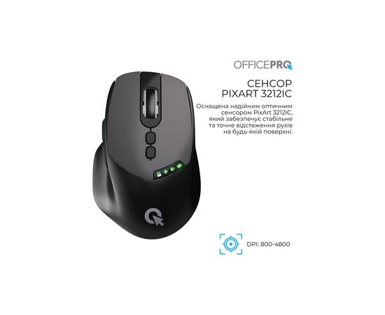 Мышка OfficePro M520B Wireless/Bluetooth Black (M520B), изображение 7