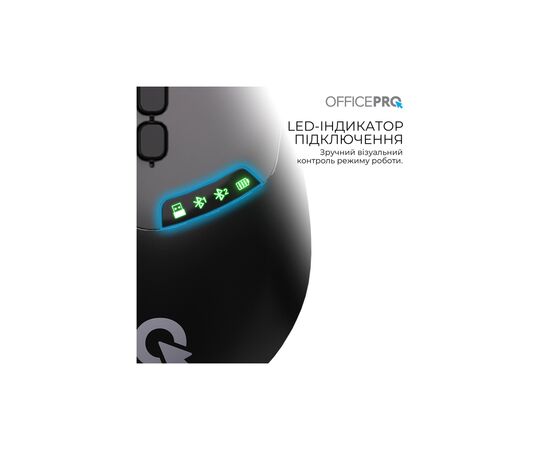 Мышка OfficePro M520B Wireless/Bluetooth Black (M520B), изображение 8