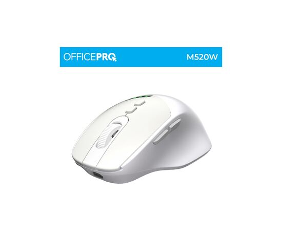 Мышка OfficePro M520W Wireless/Bluetooth White (M520W), изображение 4