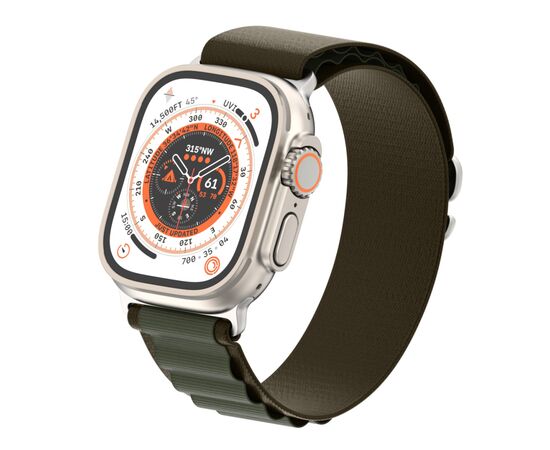 Ремінець до смарт-годинника Armorstandart Alpina Band для Apple Watch 49/46/45/44/42 (Series 1-3) Olive (ARM81045), зображення 4