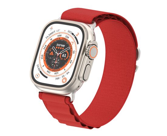 Ремінець до смарт-годинника Armorstandart Alpina Band для Apple Watch 49/46/45/44/42 (Series 1-3) Red (ARM81047), зображення 4