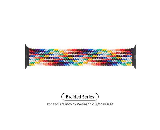 Ремінець до смарт-годинника Armorstandart Braided Solo Loop для Apple Watch 42 (Series 11-10)/41/40/38 Pride Edition Size 4 (132 mm) (ARM64934), зображення 4