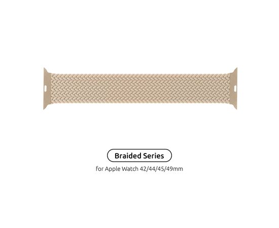 Ремінець до смарт-годинника Armorstandart Braided Solo Loop для Apple Watch 49/46/45/44/42 (Series 1-3) Beige Size 10 (172 mm) (ARM64903)