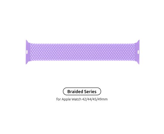 Ремінець до смарт-годинника Armorstandart Braided Solo Loop для Apple Watch 49/46/45/44/42 (Series 1-3) Lavender Grey Size 6 (148 mm) (ARM64910)