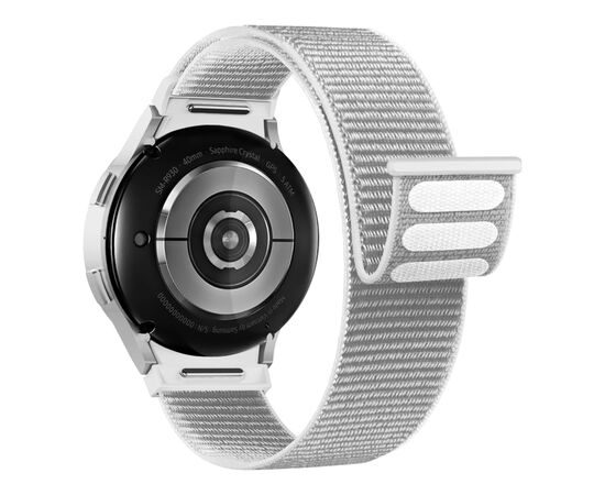Ремешок для смарт-часов Armorstandart Nylon Band для Samsung Galaxy Watch 7 / FE / 6 / 6 Classic / 5 / 5 Pro / 4 / 4 Classic White (ARM86852)