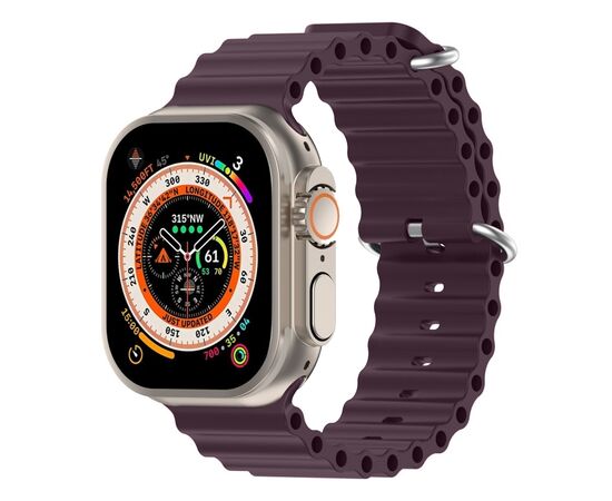 Ремінець до смарт-годинника Armorstandart Ocean Band для Apple Watch 49/46/45/44/42 (Series 1-3) Berry Purple (ARM74243), зображення 2