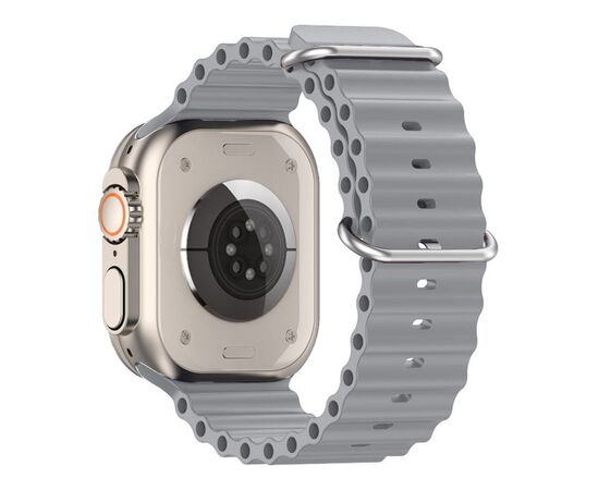 Ремінець до смарт-годинника Armorstandart Ocean Band для Apple Watch 49/46/45/44/42 (Series 1-3) Cloudy Grey (ARM85141), зображення 3