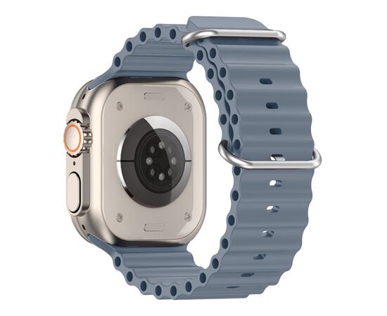 Ремінець до смарт-годинника Armorstandart Ocean Band для Apple Watch 49/46/45/44/42 (Series 1-3) Stone Lotus Blue (ARM74247), зображення 3