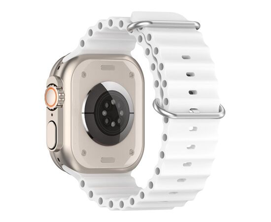 Ремінець до смарт-годинника Armorstandart Ocean Band для Apple Watch 49/46/45/44/42 (Series 1-3) White (ARM74249), зображення 3