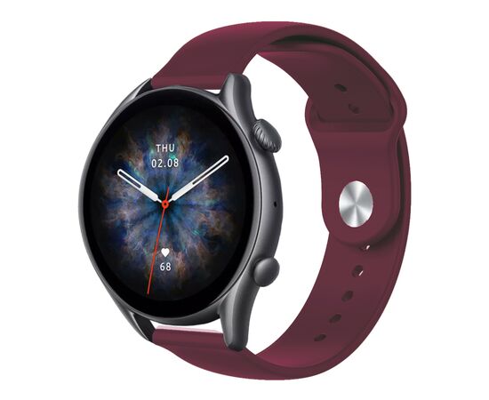 Ремінець до смарт-годинника Armorstandart Silicone Watch Strap 22mm Marsala (ARM80665), зображення 2