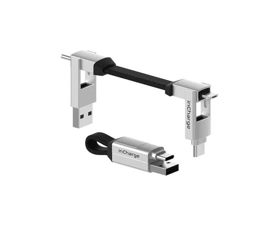 Дата кабель 6in1 inCharge 6 - 0.06m white Rolling Square (SIX02R)