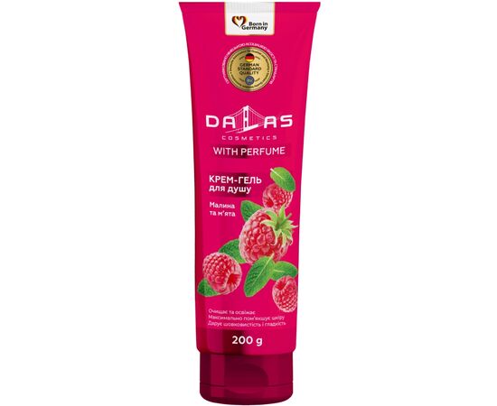 Гель для душу Dalas Cosmetics Малина та м'ята 200 г (4262396142153)