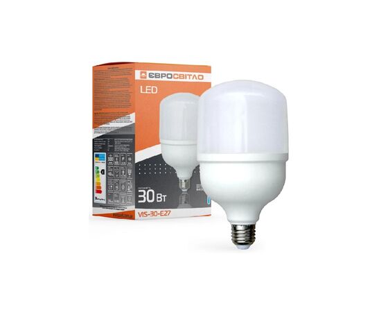 Лампочка Євросвітло 30Вт 6400К (VIS-30-E27), изображение 2
