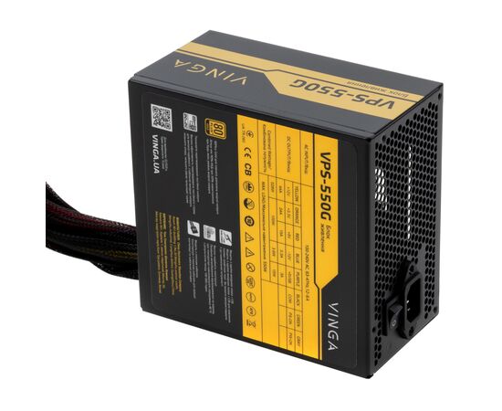 Блок питания Vinga 550W (VPS-550G), изображение 4