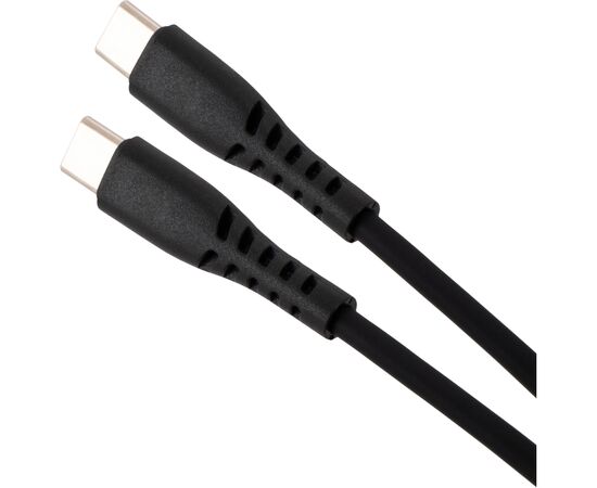 Дата кабель USB-C to USB-C 1.2m 60W Silicon Black Vinga (VCDCCC2612SB), изображение 3