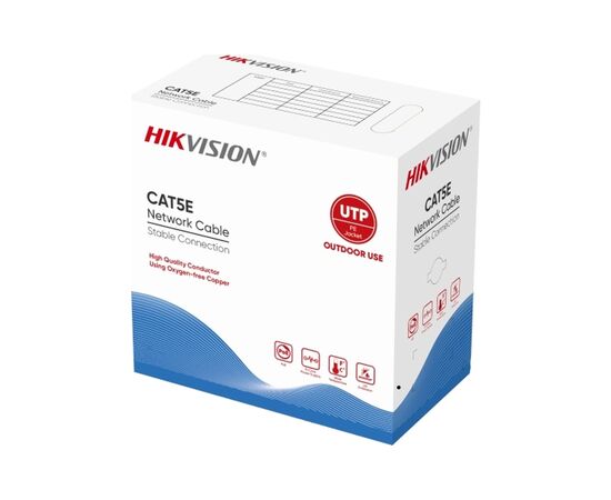 Кабель сетевой Hikvision UTP 305м, cat.5e, CU, outdoor (DS-1LN5EO-UU/E)