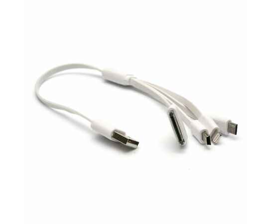 Дата кабель USB 2.0 AM to Lightning + Micro 5P + Mini 5P + Apple 30pin PowerPlant (KABUSBALL), изображение 2