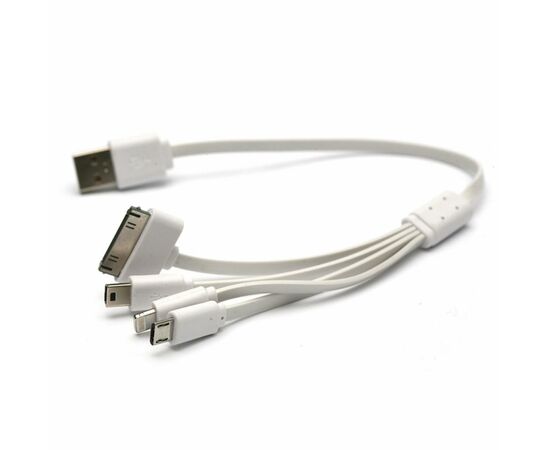 Дата кабель USB 2.0 AM to Lightning + Micro 5P + Mini 5P + Apple 30pin PowerPlant (KABUSBALL)