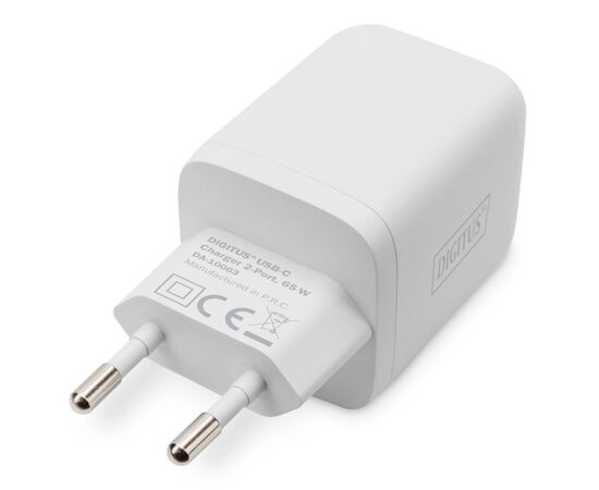 Зарядний пристрій Digitus 2xUSB-C PD65W GaN (DA-10063), зображення 3