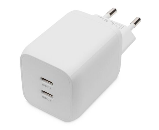 Зарядний пристрій Digitus 2xUSB-C PD65W GaN (DA-10063)