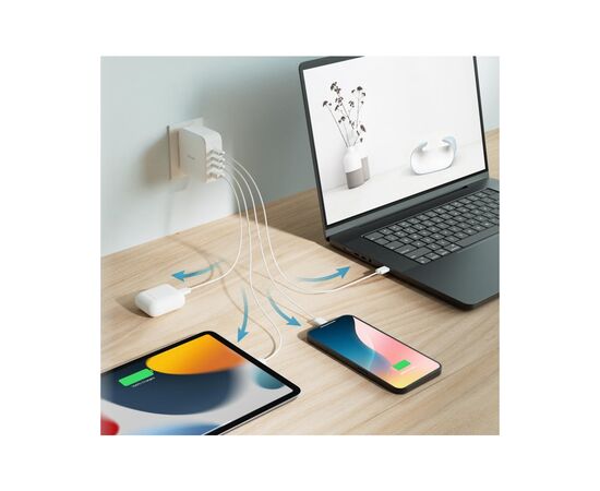 Зарядное устройство D-Link 3xUSB-C + 1xUSB PD140W GaN white (DCF-141), изображение 4