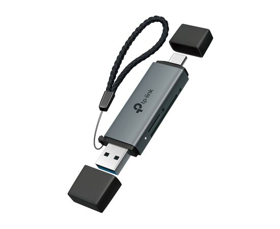 Зчитувач флеш-карт TP-Link USB-C + USB 2.0 SD + TF silver (UA430D)