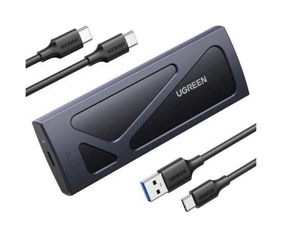Карман внешний Ugreen CM578 M.2NVME Hard Drive Enclosure 10Gbps Black (15512)