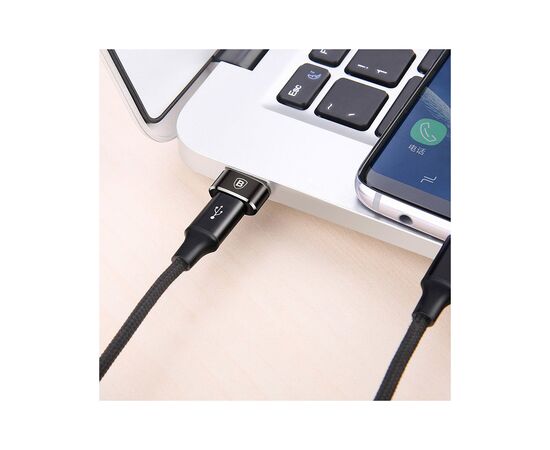 Переходник USB 2.0 AF to USB-C black Baseus (CAAOTG-01), изображение 5