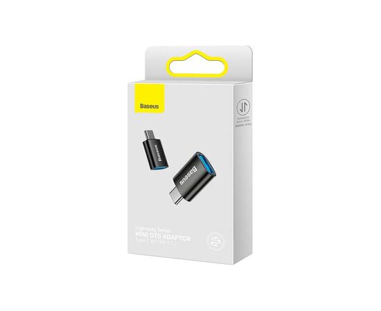 Переходник OTG USB 3.1 AF to USB-C black Baseus (ZJJQ000001), изображение 3