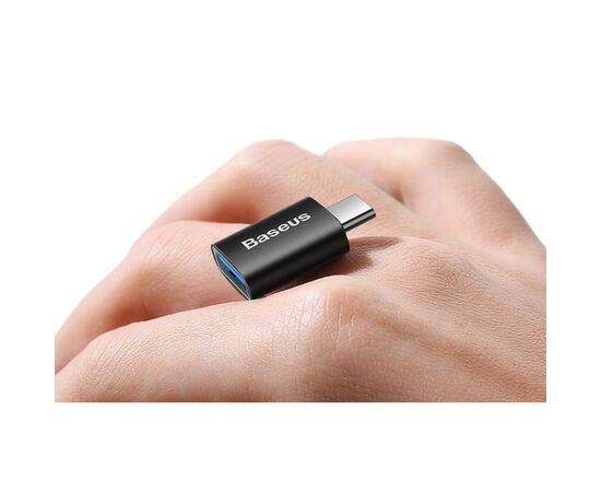 Переходник OTG USB 3.1 AF to USB-C black Baseus (ZJJQ000001), изображение 8