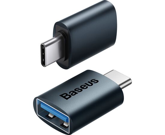 Переходник OTG USB 3.1 AF to USB-C blue Baseus (ZJJQ000003), изображение 3
