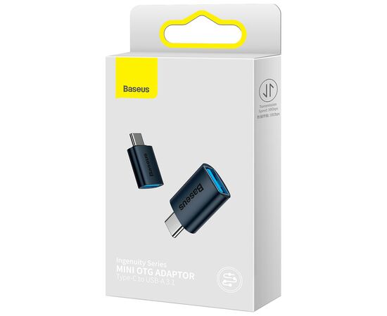 Переходник OTG USB 3.1 AF to USB-C blue Baseus (ZJJQ000003), изображение 4
