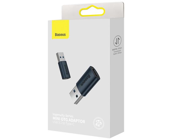 Переходник USB 3.1 M to USB-C F blue Baseus (ZJJQ000103), изображение 6