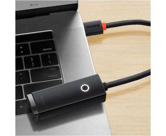 Переходник USB-C to RJ45 Ethernet 1000Mbps black Baseus (WKQX000301), изображение 10
