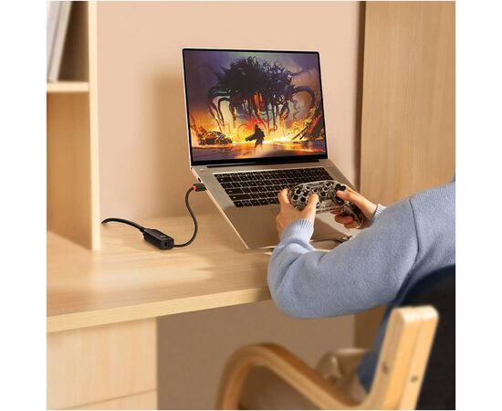 Переходник USB-C to RJ45 Ethernet 1000Mbps black Baseus (WKQX000301), изображение 11