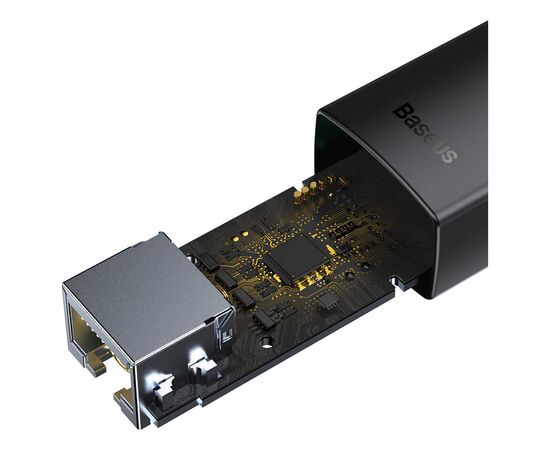 Переходник USB-C to RJ45 Ethernet 1000Mbps black Baseus (WKQX000301), изображение 9