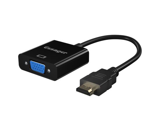 Перехідник HDMI to VGA 0.15m Essager (EZJHV-HY01)