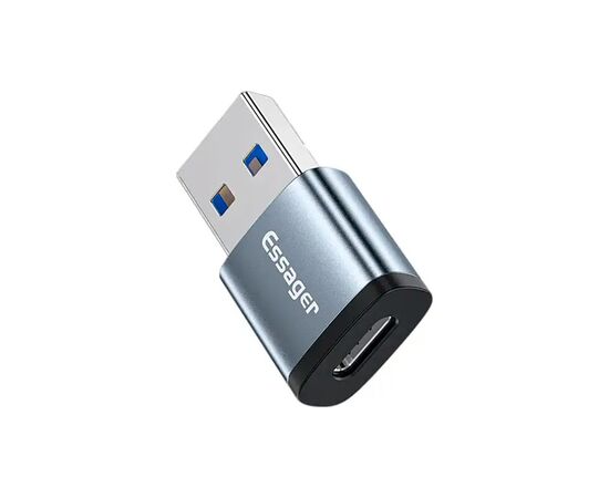 Переходник USB 3.0 AM to USB-C F gray Essager (EZJCA-SRB0G), изображение 2