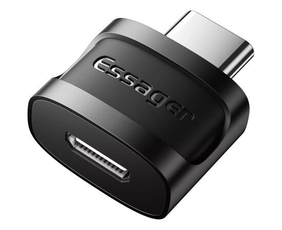 Переходник USB-C M to Micro 5P F gray Essager (EZJMC-XL01)