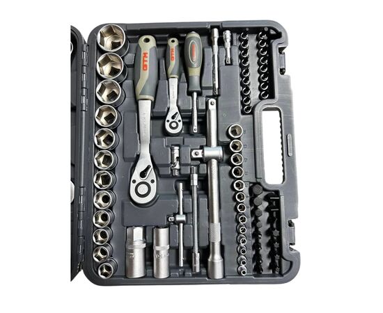 Набор инструментов GTM 82шт. 1/2-1/4" 4-32мм, кейс (GTS-082), изображение 3