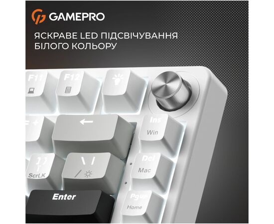 Клавиатура GamePro Genesis Silverlight MK126 USB UA Grey (MK126), изображение 7