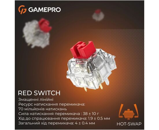 Клавиатура GamePro Genesis Silverlight MK126 USB UA Grey (MK126), изображение 8