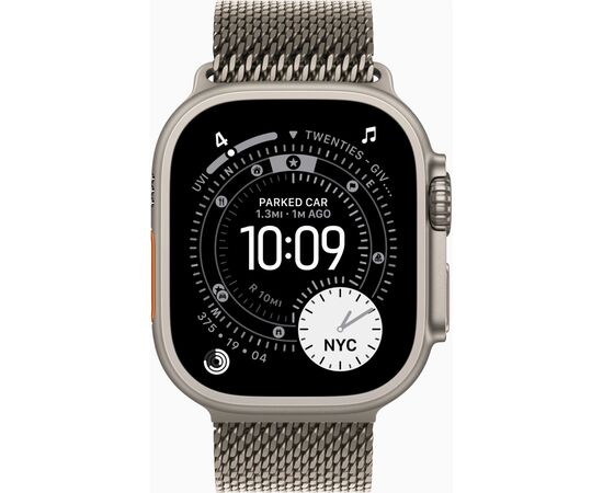 Смарт-часы Apple Watch Ultra 3 GPS + Cellular 49mm Natural Titanium Case with Natural Titanium Milanese Loop - Sm (MEWW4QP/A), изображение 2