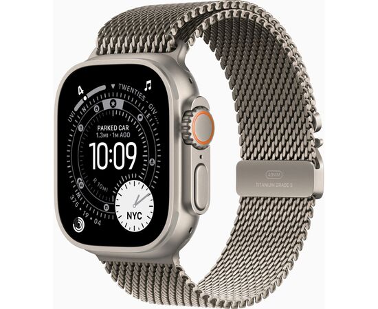 Смарт-часы Apple Watch Ultra 3 GPS + Cellular 49mm Natural Titanium Case with Natural Titanium Milanese Loop - Sm (MEWW4QP/A)