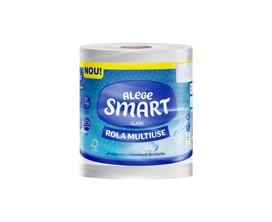 Паперові рушники Smart Tissue Classic 2 шари 365 відривів 84 м 1 рулон (5944582100169)