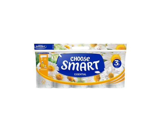 Туалетний папір Smart Tissue Essential Chamomile 3 шари 10 рулонів (5944582100114)